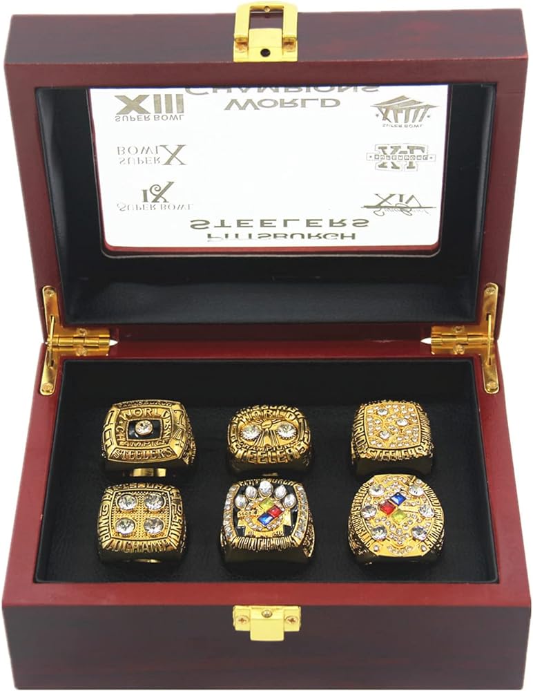 6pcs Pittsburgh Championship Ring Collection Set